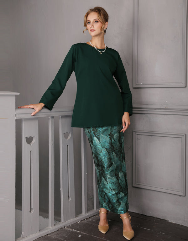 BAJU KURUNG MODEN MINI GEETA (EMERALD GREEN)
